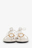 Proenza Schouler White Strappy Flat Sandals Size 35.5