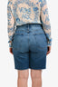 Frame Blue Denim Raw Hem Bermuda Shorts Size 30