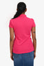 Burberry Brit Pink Logo Embroidered Short Sleeve Polo Shirt Size S