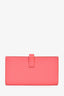 Hermès 2017 Pink Leather Bearn Wallet