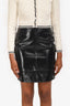Dorothee Schumacher Black Patent Lambskin Leather Mini Skirt Estimated Size S