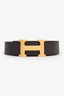 Hermès Brown Leather H Buckle Belt Size 90