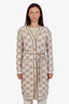 Gucci 2024 Brown Wool GG Logo Belted Cardigan Size XS