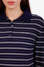 Miu Miu Navy/White Striped Polo Shirt Size 36