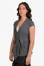 Brunello Cucinelli Grey Cotton Sleeveless Tailored Vest Size 42