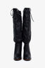 Gucci Black Leather Knee High Boots Size 37.5