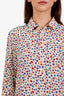 Saint Laurent Multicolour Silk Button Up Blouse Size 42
