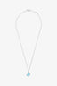 Van Cleef & Arpels 18K White Gold Turquoise Sweet Butterflies Pendant Necklace