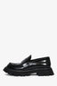 Alexander McQueen Black Leather Chunky Loafers Size 38