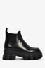 Prada Black Leather Monolith Chelsea Ankle Boots Size 38