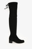 Stuart Weitzman Black Suede Lowland Over the Knee Boots Size 36.5