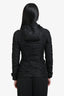 Burberry London Black Ruched Hooded Jacket Size 2 US