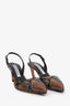 Acne Studios Embossed Leather Animal Print Slingback Pumps Size 37