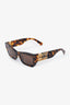 Miu Miu Brown Tortoise Logo Sunglasses