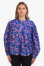 Isabel Marant Etoile Blue/Pink Floral Blouse Size 40
