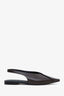 Brunello Cucinelli Brown Leather Slingback Flats Size 38.5