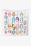 Hermès Grey Multicolour Silk 'Bouclerie Moderne Plumetis' 70 Scarf