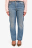 Valentino Light Wash Studded Straight Leg Jeans Size 32