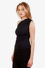 Anine Bing Black Ribbed Knit Off The Shoulder Top Size XS