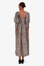 Ganni Leopard Print Cotton Silk Maxi Dress Size 38