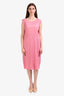 Pleats Please by Issey Miyake Pink Sleeveless Midi Dress Size 2