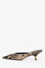Versace Python Embossed Leather Pointed Toe Mule Size 38
