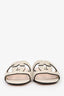 Gucci Cream Leather Interlocking GG Sandals Size 36