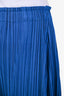 Pleats Please Issey Miyake Blue Pleated Cropped Pants Size S