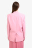 Saint Laurent 2021 Pink Wool Single Breasted Blazer Size 48
