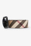 Beige/Black Check Belt Size 80