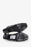 Gucci Navy/Beige Canvas GG Supreme Crystal Embellished Heels Size 37
