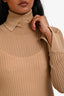 Lorena Antoniazzi Brown Ribbed Turtleneck Sweater Estimated Size XS