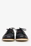 Gucci Navy Blue Leather Web Detail Boat Shoes Size 7.5 Men's