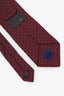 Fendi Red Patterned Silk Tie