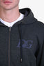 Dolce & Gabbana Green/Navy Blue Wool Zip-Up Hoodie Size 52 Men's