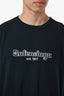 Balenciaga Navy Cotton Logo Embroidered T-Shirt Size XS Men's