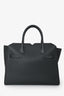 Valextra Black Saffiano Leather Milano Two Handles Medium Tote Bag with Strap