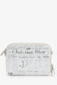 Christian Dior x Daniel Arsham 2019 White Leather Newspaper Bag with Strap