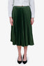 Stefanel Green Pleated Midi Skirt Size 40