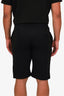Burberry Black Cotton Lightweight Logo Stamp Shorts Size M Mens