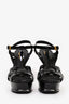 Saint Laurent Black Patent Leather Tribute Platform Heels Size 38