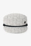 Maison Michel White/Black/Gold/Grey Tweed Sailor Cap