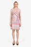 Missoni White/Pink Zig Zag Sleeveless Dress Size 44