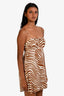 Faithfull The Brand Brown Zebra Print Tank Mini Dress Size 4