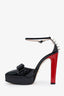Gucci Black Patent Leather Colourblock Pattern Mules Size 38.5