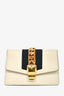 Gucci Cream Leather Mini Sylvie Chain Shoulder Bag