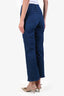 Jean Paul Gaultier Dark Blue Cotton High Waisted Wide Leg Rambler Zip Ankle Jeans Size 25