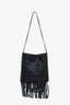 Pre-loved Chanel™ 22C Black Calfskin Quilted Fringe Small Shopping Bag