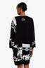Hermès Black/White Cashmere Cliquetis Sweater Dress Size 34
