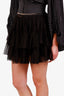 Red Valentino Black Tulle Sheet Skirt Size 44